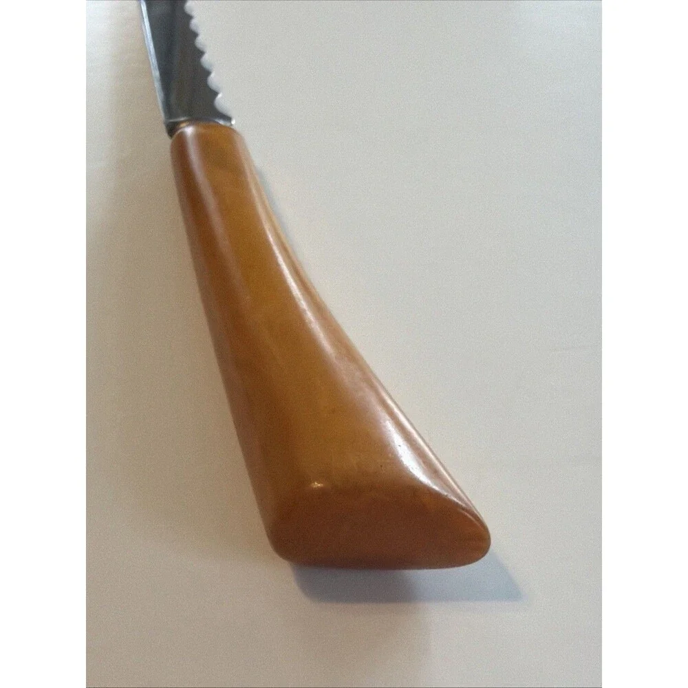 Vintage Bakelite Advertising Cheese Knife Schwartz Pure Oil Beaver Dam Wi Promo